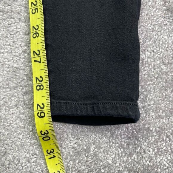 Agolde Sophie Jeans Women’s 24 (Tag 25) Black Skinny Ripped Distressed Mid-Rise - Picture 10 of 11